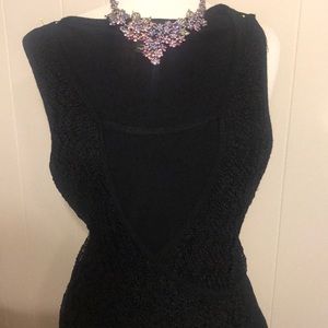 Black cross over sleeveless top